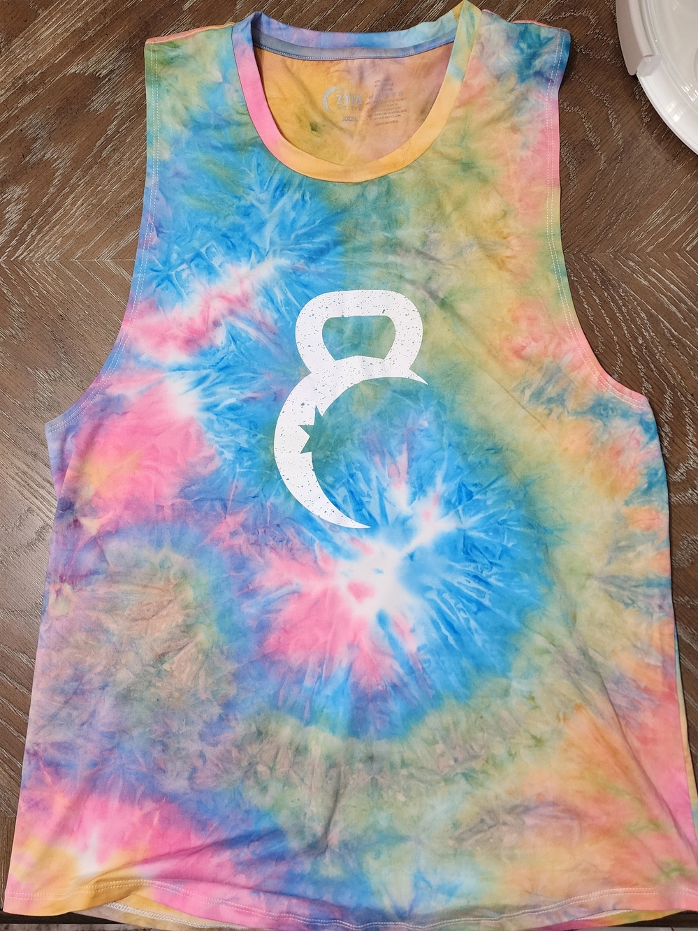Zyia Active Hendrix Kettle Moon Tank Tie-Dye Blue & Pink XXXL